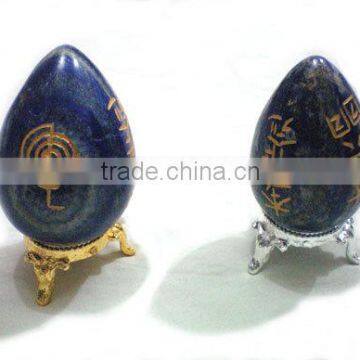 Lapis Lazuli Engrave Usai Reiki Eggs : Wholesale Gemstone
