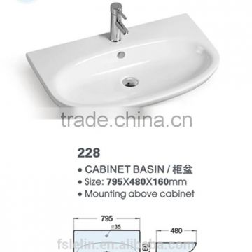 Ceramic cabinet basin bathroom vanities top bathroom basin sink of LT-064