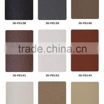 Environmental Embossed Microfiber leather for sofa bed, furniture, chair in white, black, yellow, pink, coffee color