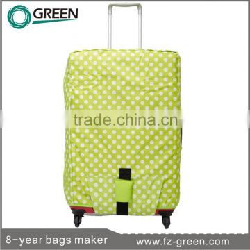 Polyester green luggage protective cover spandex