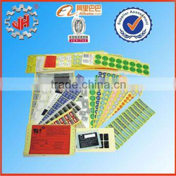 Food paper sticker self adhesive label bottle label printing