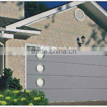 Residential Sliding Garage Door with Round Windows