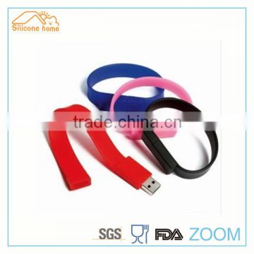 SIlicone rubber wristband USB for promotional gift