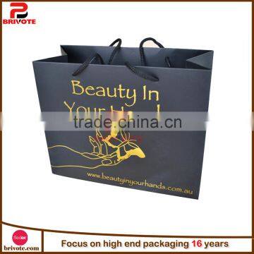 Paper Shopping Bag With 15 Years Experience/bolsa de Papel Ropa/black Matt Laminated Paper Shopping Bags photo-3