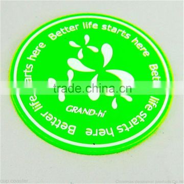 2014 Anti-slip soft PVC cup coaster for promotional gift