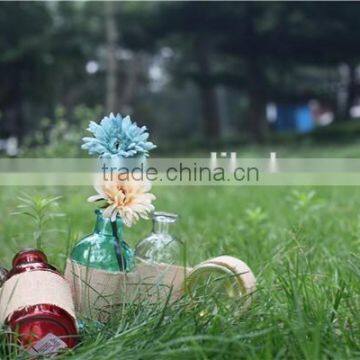 Best Selling Items Lovely Small Round White / Red / Yellow / Blue / Green / Purple Glass Flower Vase Wholesale photo-6