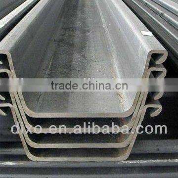 high quality hot rolling U profile steel sheet piling