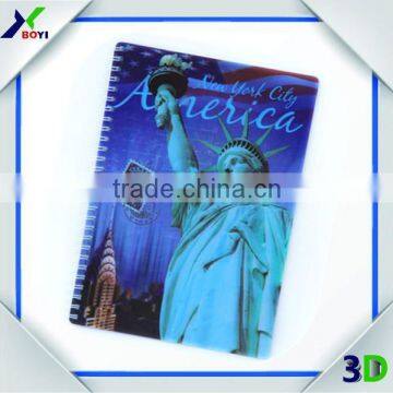 Lenticular 3D Design PET Office Stationery 3D Notebook/Spiral 3D Notebook