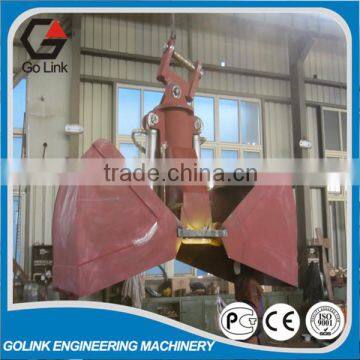 Rotating clamshell grab bucket for excavator