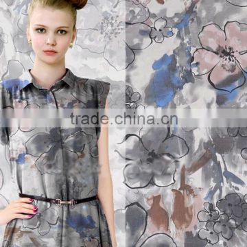 stock printed chiffon fabric