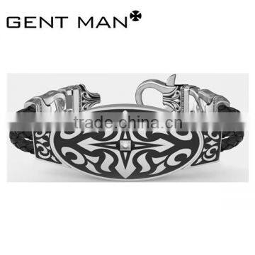 2016 newest design High Quality Leather Bracelet casting bracelet for men