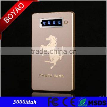 Digital Display Power Bank Ultra-thin Polymer Battery 5000mah Powerbank