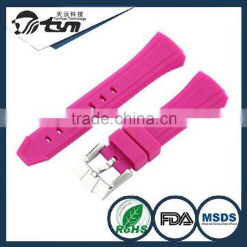 OEM Welcome Custom Printed Adjustable 23mm Rubber Strap for Watch