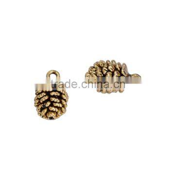 Lovely Pine Cones Design Charm High Quality Brass Jewelry Compenent