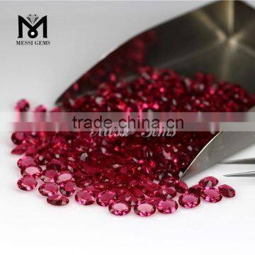 Wuzhou Wholesale Oval 5x7 Rose Red Diamond Cut Glass Gems