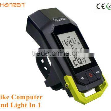 Raptor II USB rechargeable wireless bike computer led cycling light