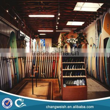 surfboard display stand and display shelving