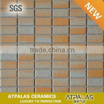 Orange speckle ceramic mosaic bathroom wall tiles