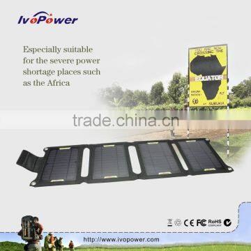 foldable solar charger IW-SPS-14W04 2015 Outdoor travel hot solar charger 5v 2a