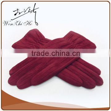 Malaysia 100% Suede Cotton Glove With Drape Adornment