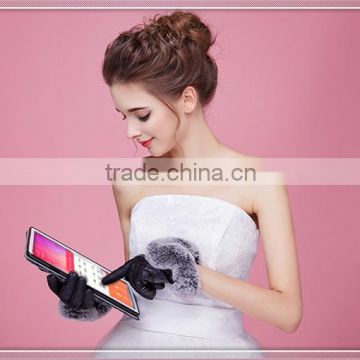 Touchscreen PU Leather Hand Gloves For Lady