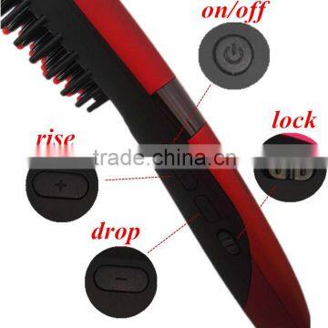 2016 New Arrive Ionic Hair Straightener Brush With Ceramic Coating NASV Hair Straightening Brush Electric LCD Hair Straightening photo-3