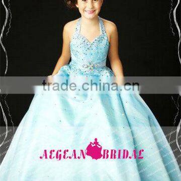 StyleMW0163 New Arrival Organza Crystal Little Queen Ball Gown Dress for Children