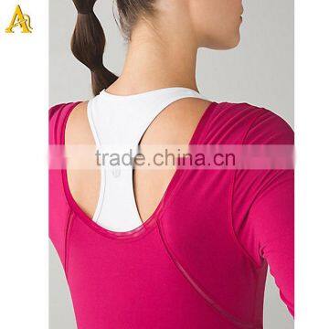 Custom Gym Yoga Shirt Women Long Sleeve T-Shirt Wholesale Yoga Wear photo-3