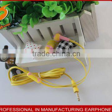 New Products Colorful Earphones With Mic,Flat Cable Earphone.