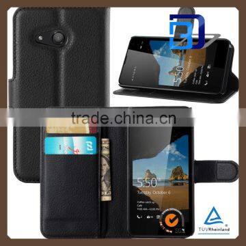 Chinese Supplier Flip Magnetic wallet leather case with card slots For Nokia Lumia 550 lowest price