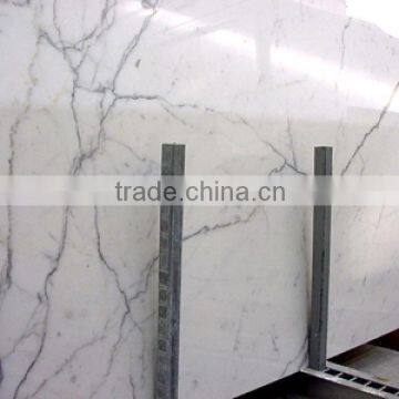 I talian white statuario marble slab for kitchen countertop