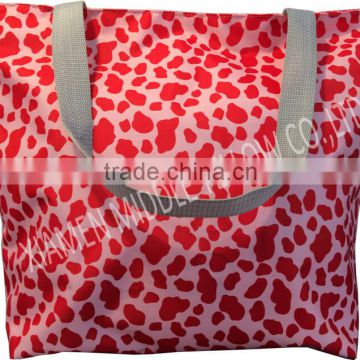 Beautiful wholesale fashion promotional shopping bags with heat transfer printing