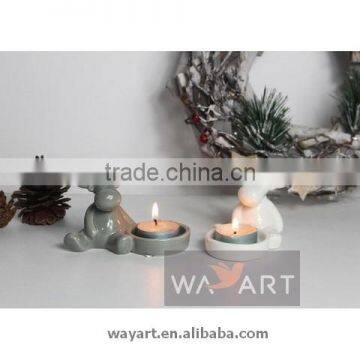 Unique Design Of Christmas Reindeer Candle Holders For Ceramic Christmas Decoration