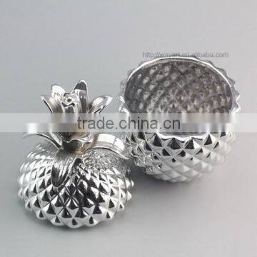 Decorative Gold Ceramic Pineapple Canister photo-4