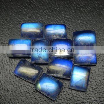 Rainbow Moonstone Rectangular Cut Cabochon, 7x5mm Rectangular Cut Stone