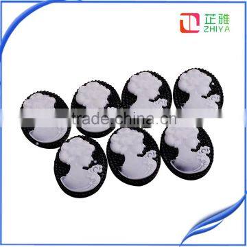 Sell Hot Fashion Cameo Lady Head Resin Cameo photo-4