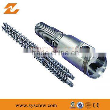 conical twin screw extruder in plastic and rubber screw