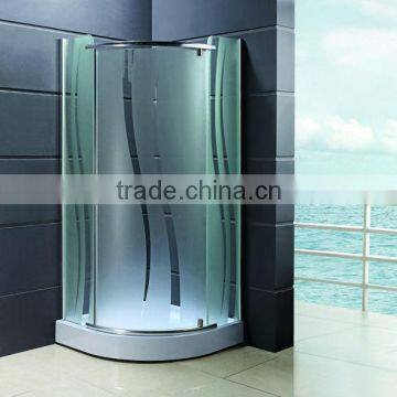 Simple shower enclosure,shower cubicle with matt glass and hinge door