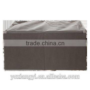 Canvas Sturdy Divided Multi-compartment Storage Box, See-Through Window Zipper Storage Box photo-5