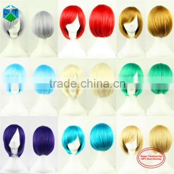 Cheap Bob Wig Chrismas Halloween Occasion Synthetic Colorful Party Wig