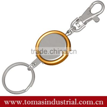 Factory Wholesale Nice Quality Metal Trolley Coin Keyring