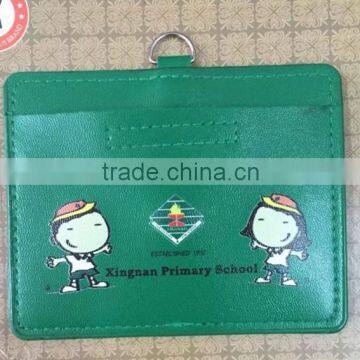 Ardium Replacement School Leather ID Badge Card Holder With Printing Logo