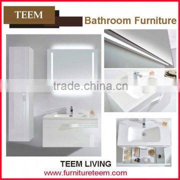 2015 hot sales new design modern high end italian solid wood furniture acrylic bathroom cabinet