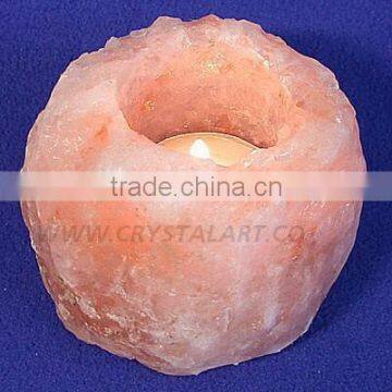 ROSE QUARTZ CANDLE HOLDER