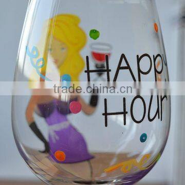 Crystal Christmas Wine Glass With Stem From Bengbu Cattelan Glassware Factory