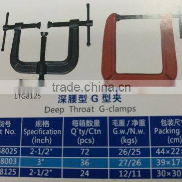 Deep throat G-clamps