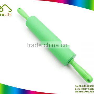 Non-stick wooden handle stainless steel pastry dough silicone rolling pin