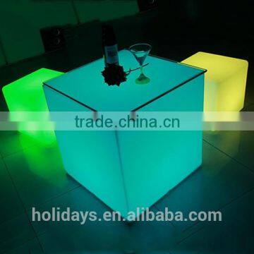 Color Change 3D Light up 40cm LED Cube Chairs /led Cube Stools photo-5