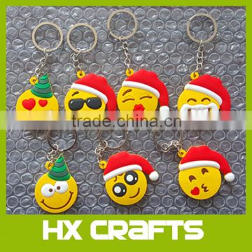 2016 new Smiley Emoticon keychian, smile soft PVC keychain