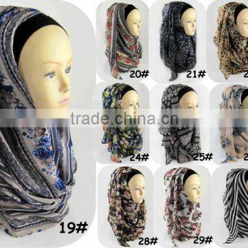 Latest Design Muslim Scarf Long Cotton Jersey Scarf Hijab